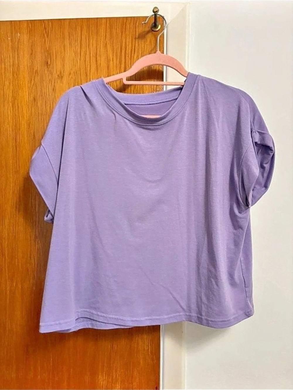 Purple Short Crop Tee